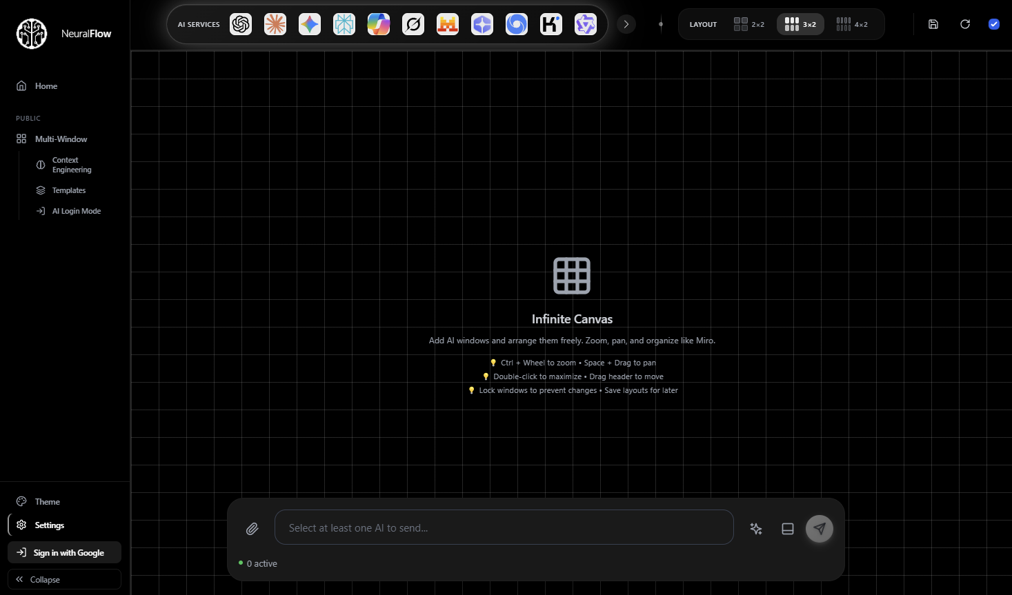 NeuralFlow Dark Mode